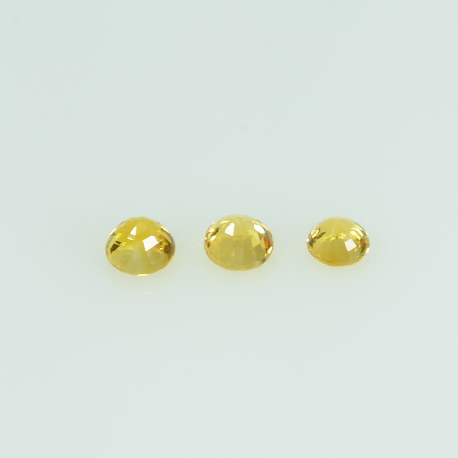 2.5 mm lot Natural Yellow Sapphire Loose Gemstone Round Cut