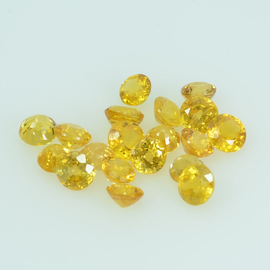 2.5 mm lot Natural Yellow Sapphire Loose Gemstone Round Cut