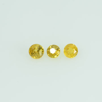 2.5 mm lot Natural Yellow Sapphire Loose Gemstone Round Cut