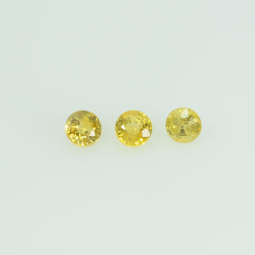 2.5 mm lot Natural Yellow Sapphire Loose Gemstone Round Cut
