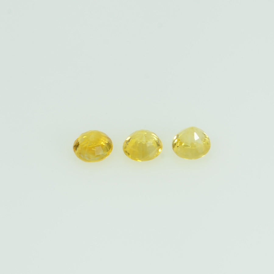 2.5 mm lot Natural Yellow Sapphire Loose Gemstone Round Cut