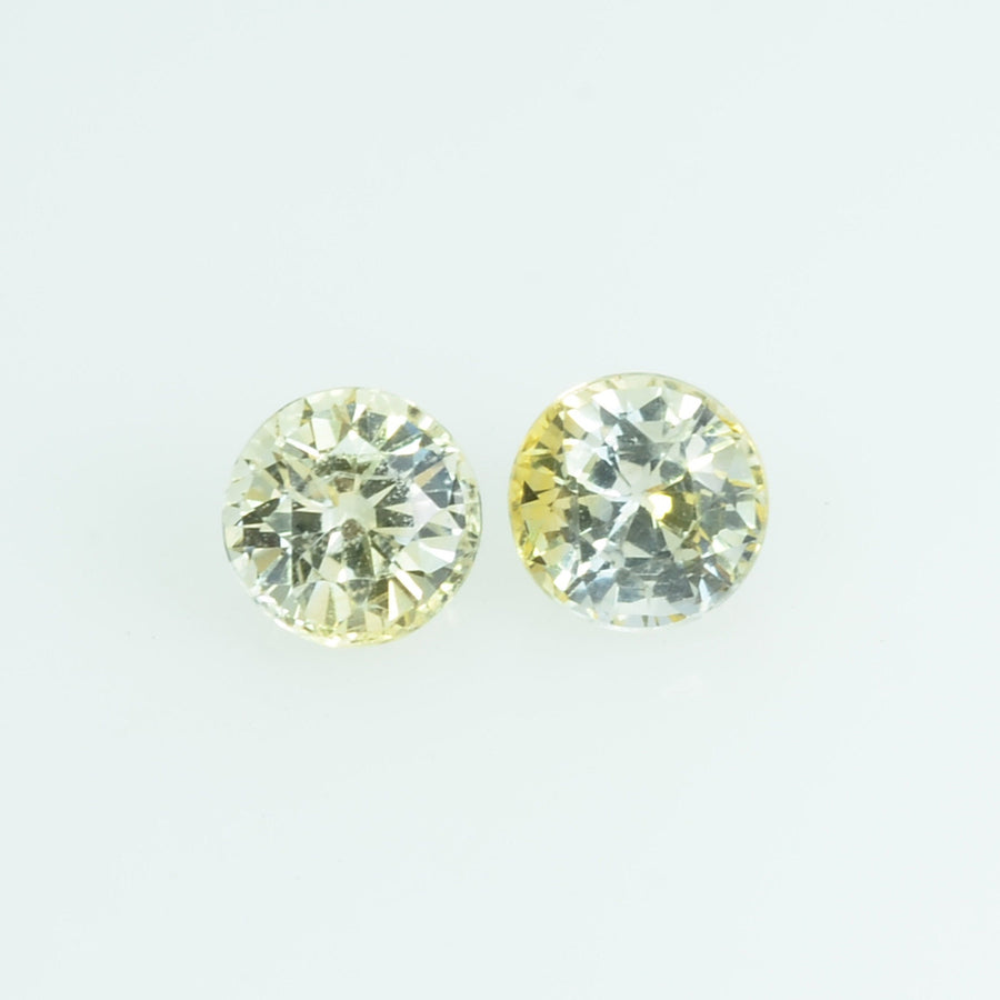 3.8 mm Natural Yellow Sapphire Loose Gemstone Round Cut