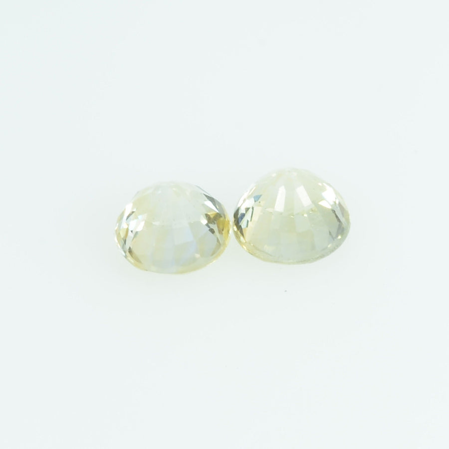 3.8 mm Natural Yellow Sapphire Loose Gemstone Round Cut