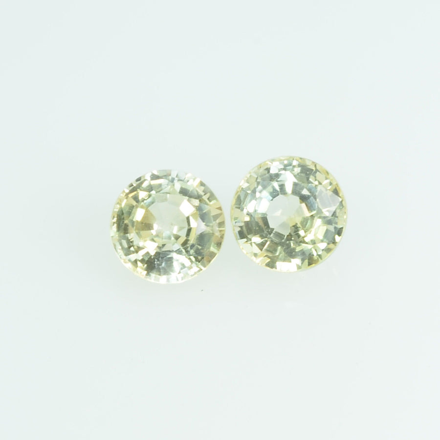 3.7 mm Natural Yellow Sapphire Loose Gemstone Round Cut