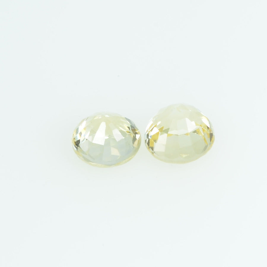 3.7 mm Natural Yellow Sapphire Loose Gemstone Round Cut