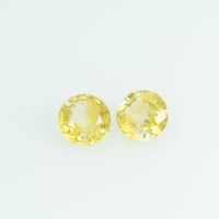 3.4 mm Natural Yellow Sapphire Loose Gemstone Round Cut