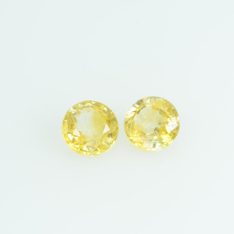 3.4 mm Natural Yellow Sapphire Loose Gemstone Round Cut