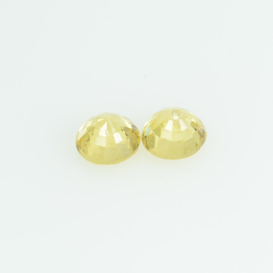 3.4 mm Natural Yellow Sapphire Loose Gemstone Round Cut