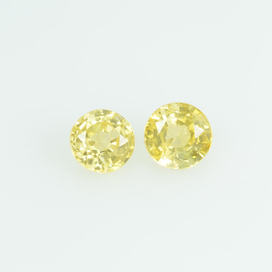 3.4 mm Natural Yellow Sapphire Loose Gemstone Round Cut