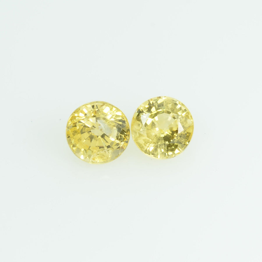 3.5 mm Natural Yellow Sapphire Loose Gemstone Round Cut