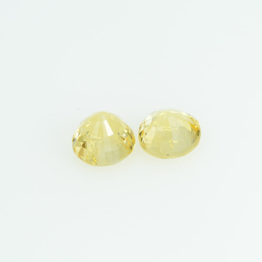 3.5 mm Natural Yellow Sapphire Loose Gemstone Round Cut