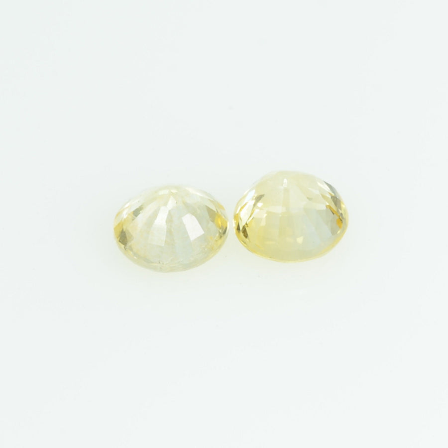 3.8 mm Natural Yellow Sapphire Loose Gemstone Round Cut