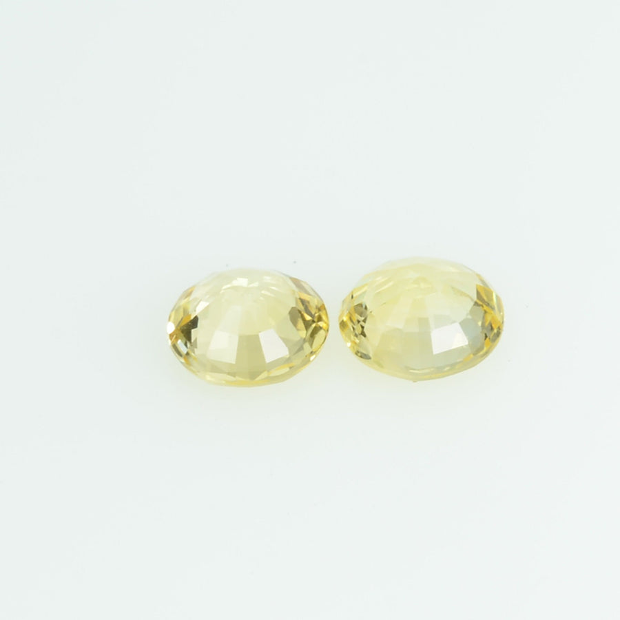 3.7 mm Natural Yellow Sapphire Loose Gemstone Round Cut