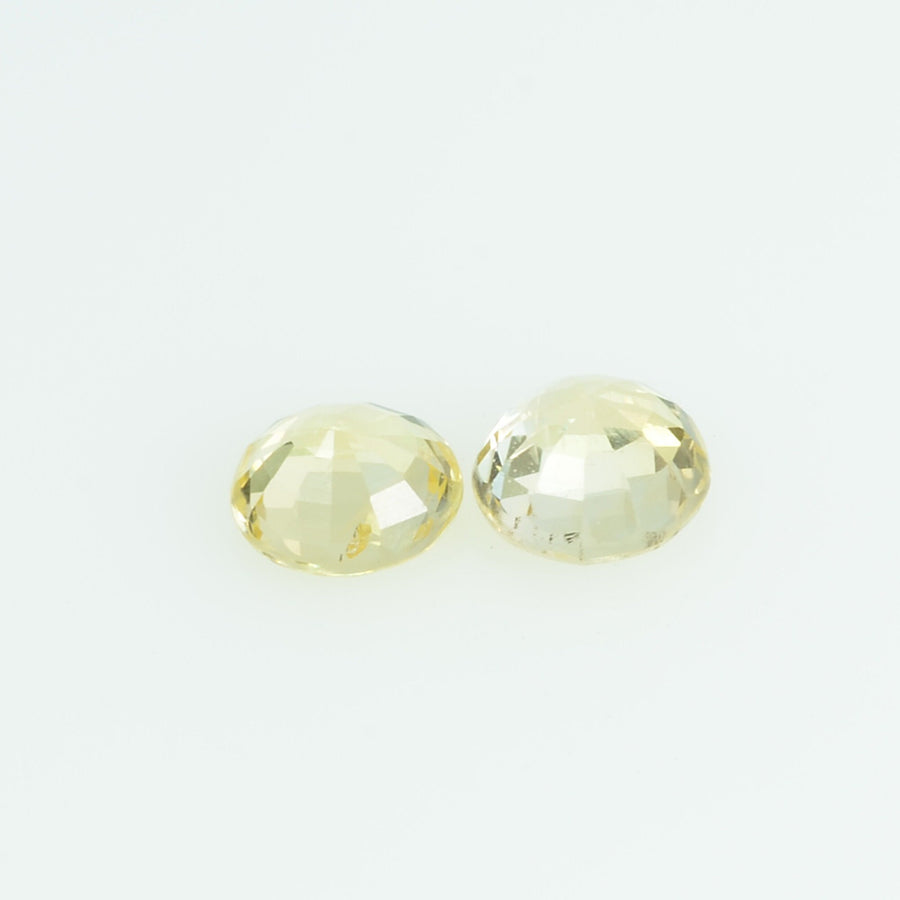 3.7 mm Natural Yellow Sapphire Loose Gemstone Round Cut