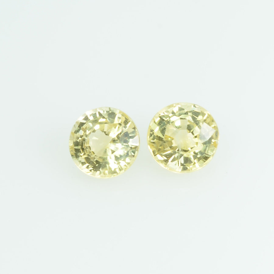 3.7 mm Natural Yellow Sapphire Loose Gemstone Round Cut