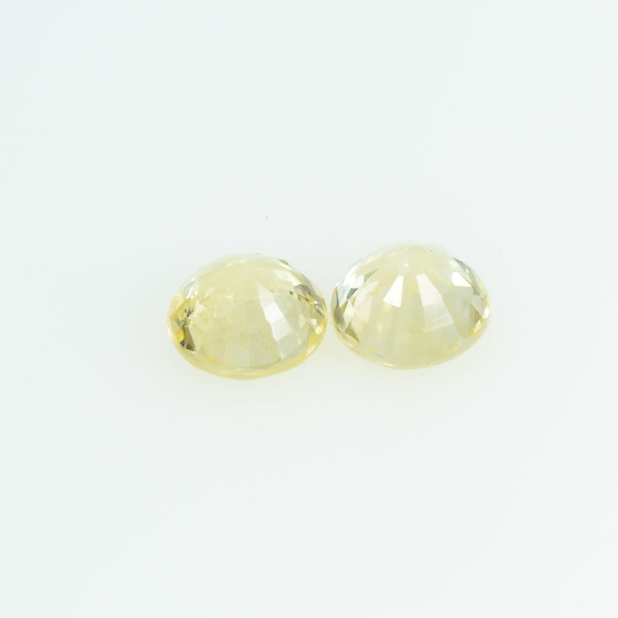 3.7 mm Natural Yellow Sapphire Loose Gemstone Round Cut