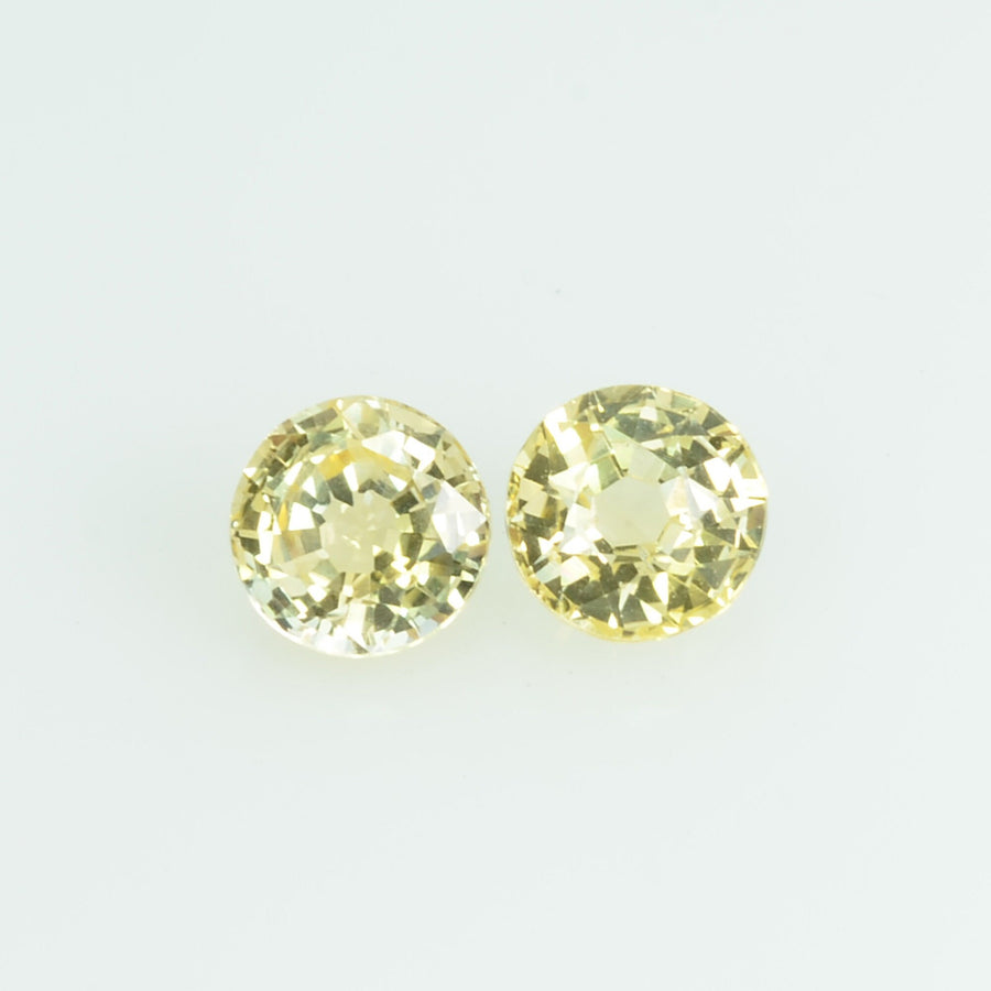 3.7 mm Natural Yellow Sapphire Loose Gemstone Round Cut