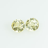 3.7 mm Natural Yellow Sapphire Loose Gemstone Round Cut