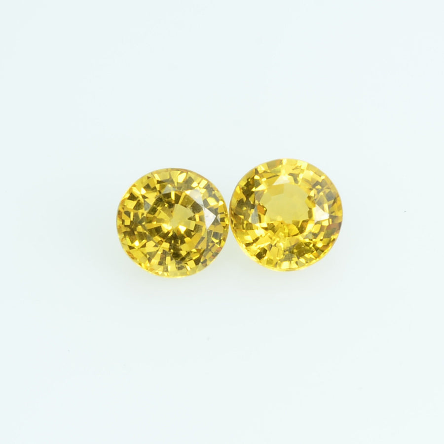 3.5 mm Natural Yellow Sapphire Loose Gemstone Round Cut
