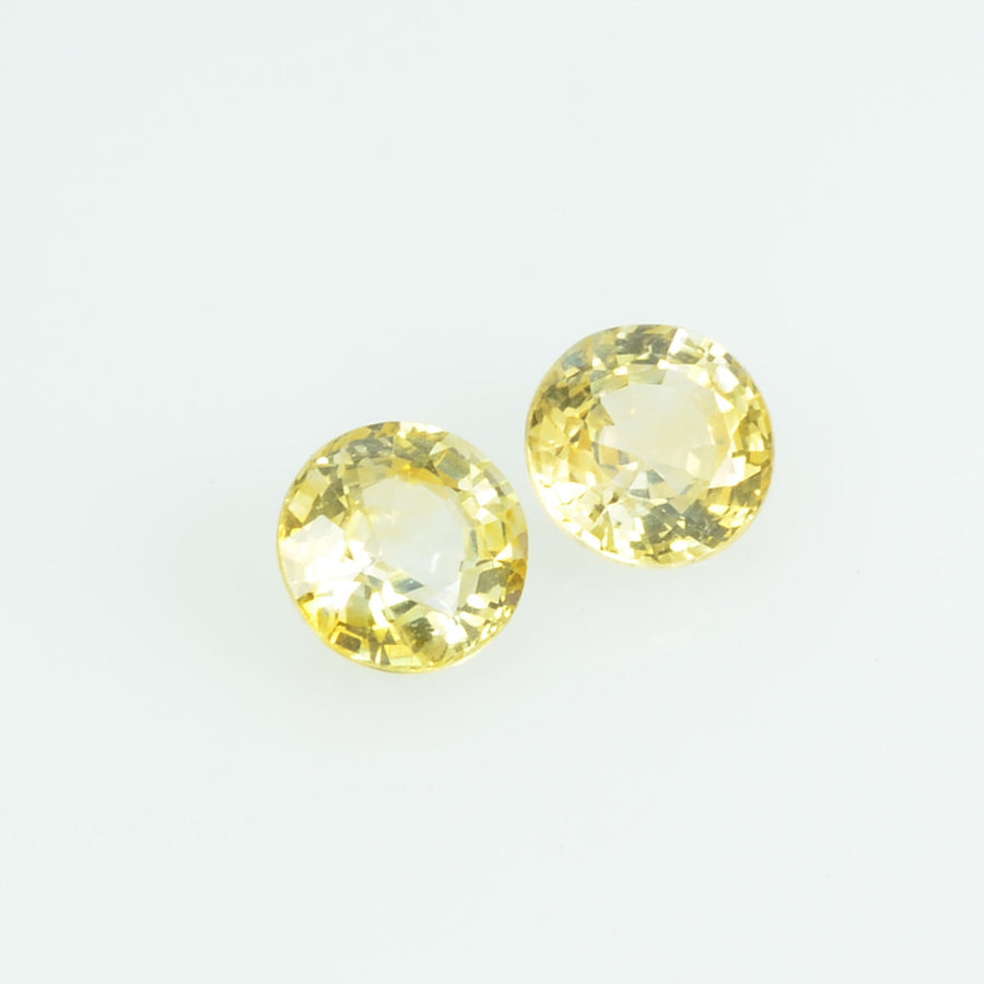 3.7 mm Natural Yellow Sapphire Loose Gemstone Round Cut