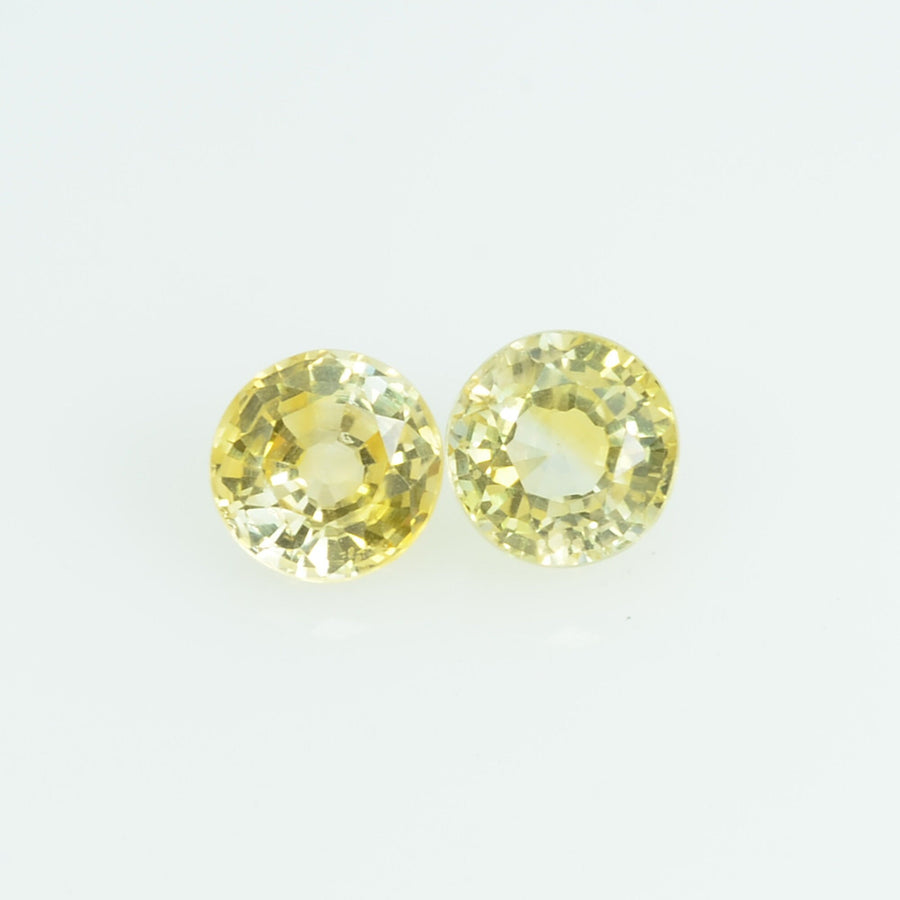 3.7 mm Natural Yellow Sapphire Loose Gemstone Round Cut