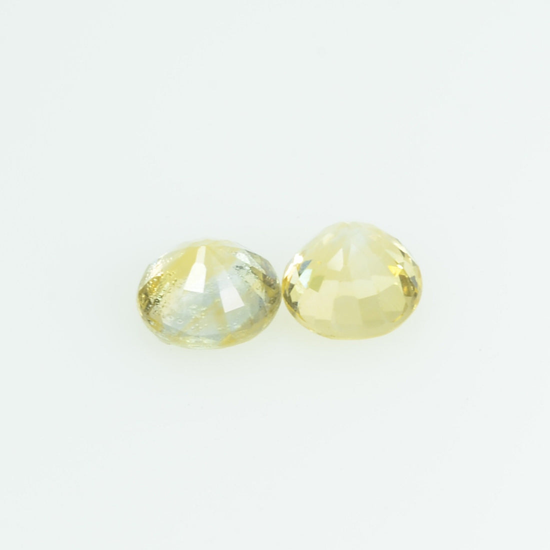 3.8 mm Natural Yellow Sapphire Loose Gemstone Round Cut