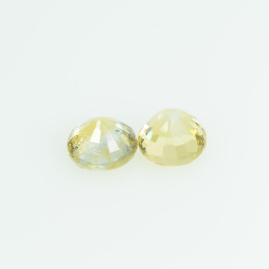 3.8 mm Natural Yellow Sapphire Loose Gemstone Round Cut