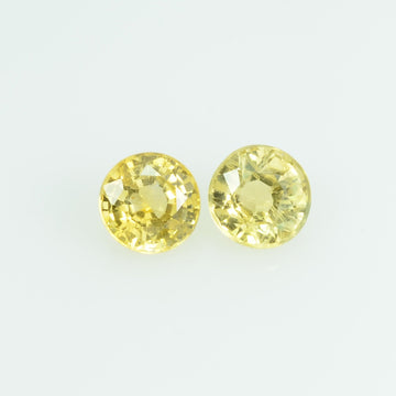 3.7 mm Natural Yellow Sapphire Loose Gemstone Round Cut