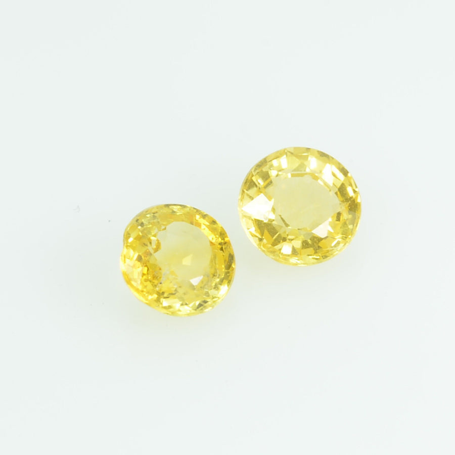 3.8 mm Natural Yellow Sapphire Loose Gemstone Round Cut