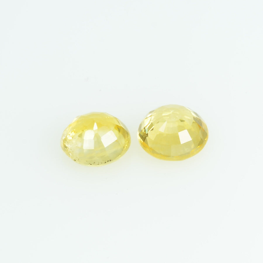 3.8 mm Natural Yellow Sapphire Loose Gemstone Round Cut