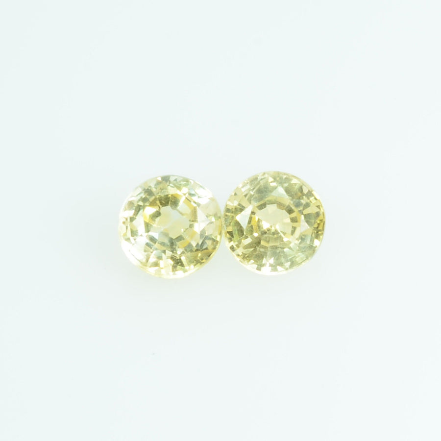 3.4 mm Natural Yellow Sapphire Loose Gemstone Round Cut