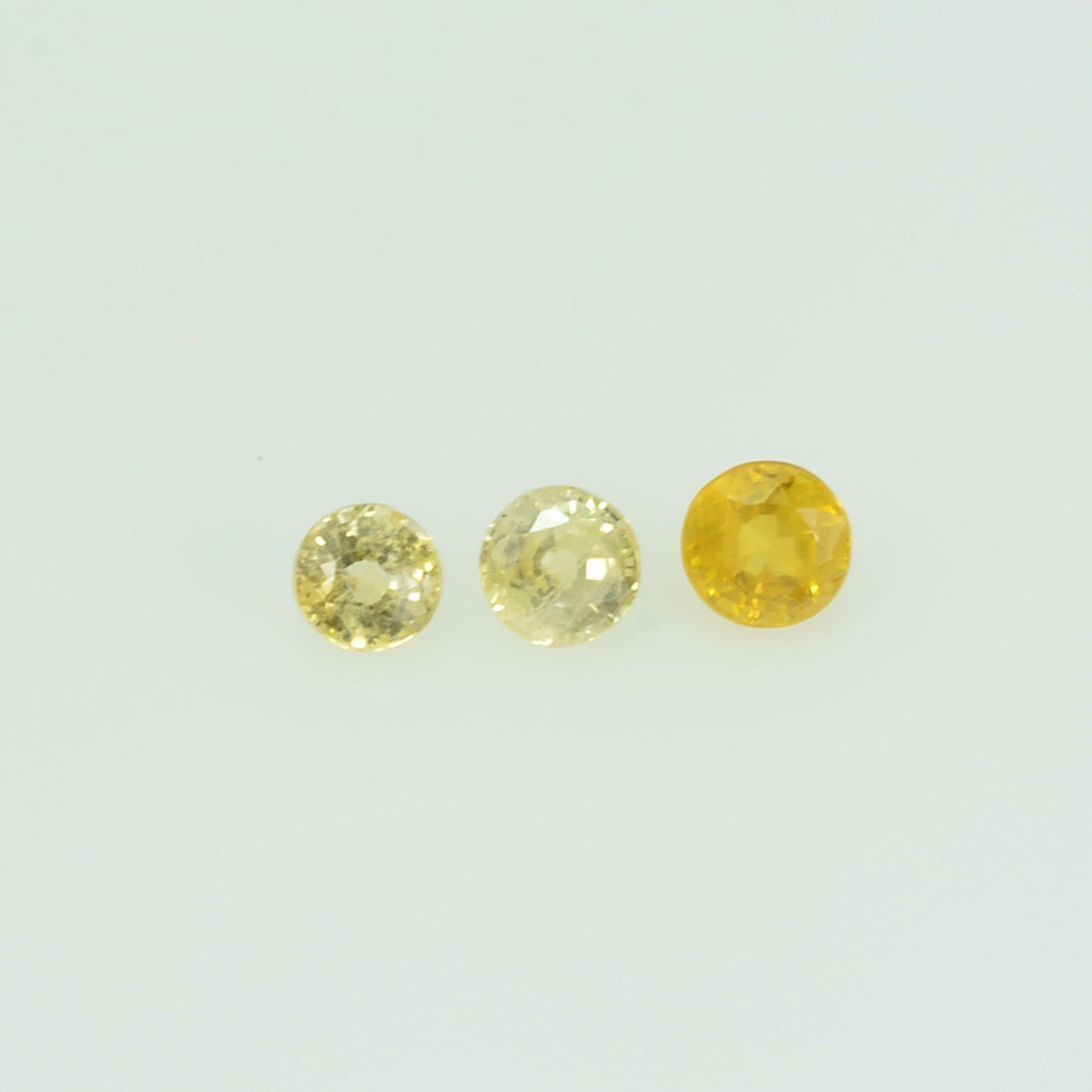 2.5 mm lot Natural Yellow Sapphire Loose Gemstone Round Cut