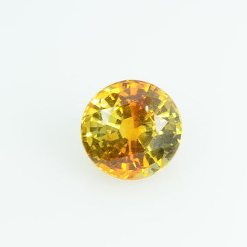 1.12 Cts Natural Bi-color Yellow Sapphire Loose Gemstone Round Cut