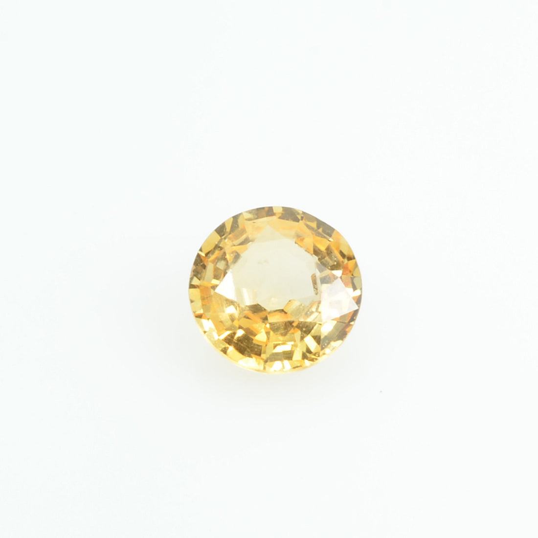 0.45 Cts Natural Yellow Sapphire Loose Gemstone Round Cut