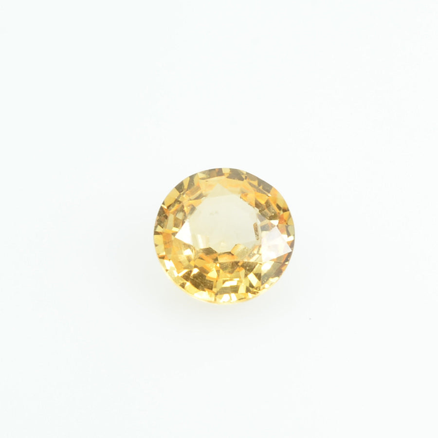 0.45 Cts Natural Yellow Sapphire Loose Gemstone Round Cut