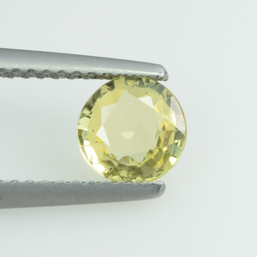 0.96 Cts Natural Yellow Sapphire Loose Gemstone Round Cut - Thai Gems Export Ltd.