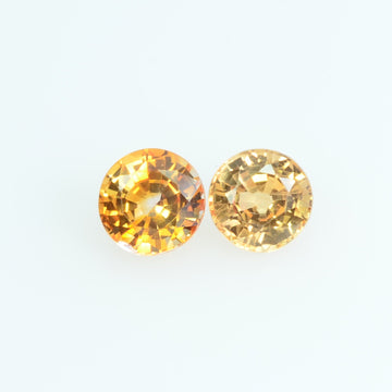 4.0 mm Natural Orange Sapphire Loose Gemstone Round Cut