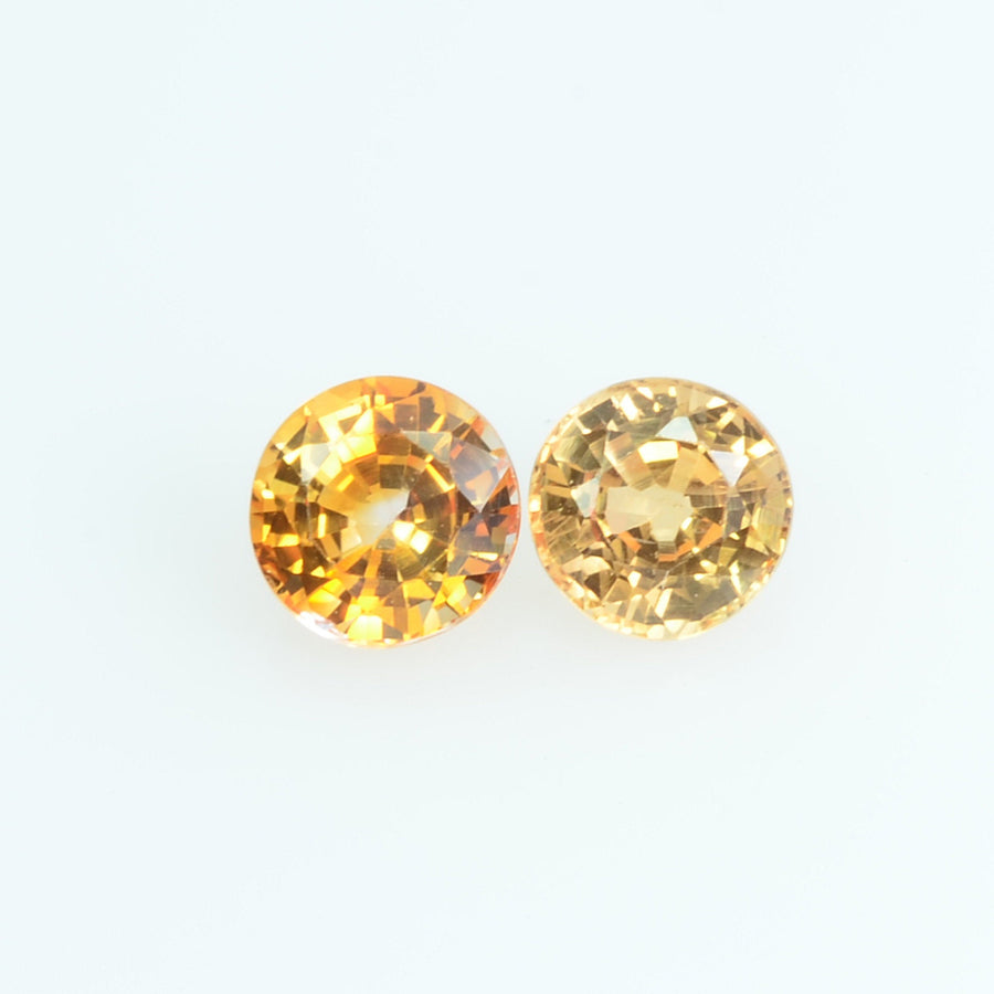 4.0 mm Natural Orange Sapphire Loose Gemstone Round Cut