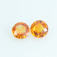 4.5 mm Natural Orange Sapphire Loose Gemstone Round Cut