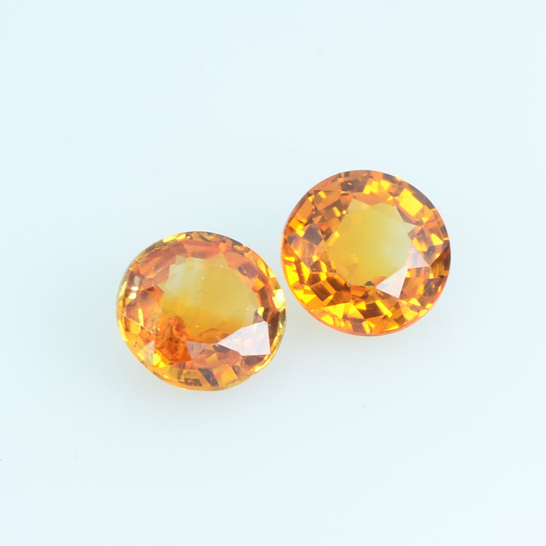 4.5 mm Natural Orange Sapphire Loose Gemstone Round Cut