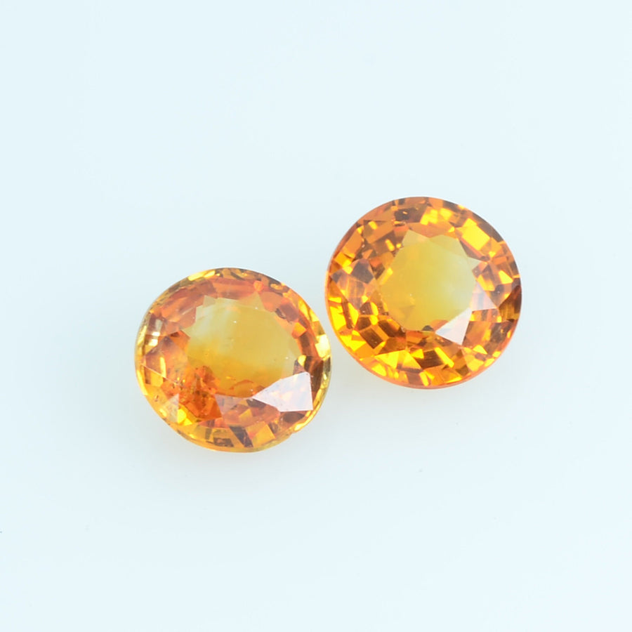4.5 mm Natural Orange Sapphire Loose Gemstone Round Cut