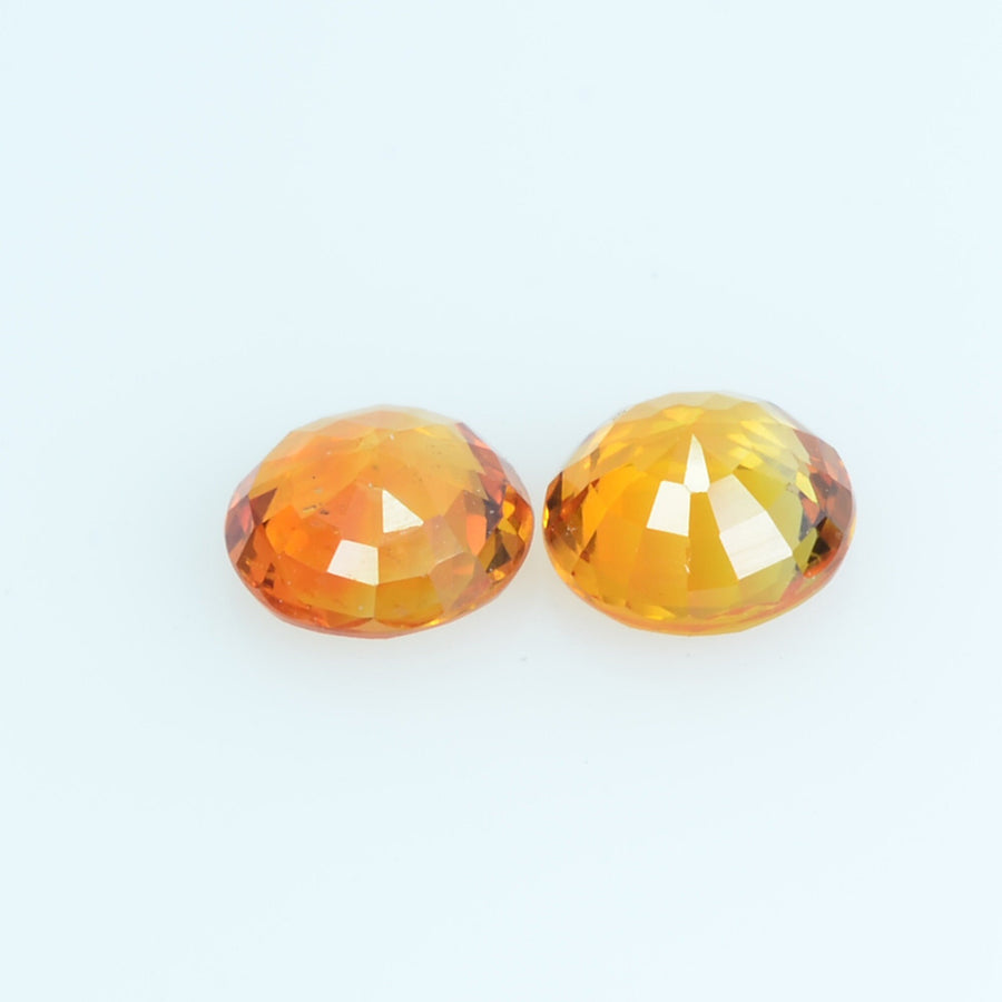 4.5 mm Natural Orange Sapphire Loose Gemstone Round Cut