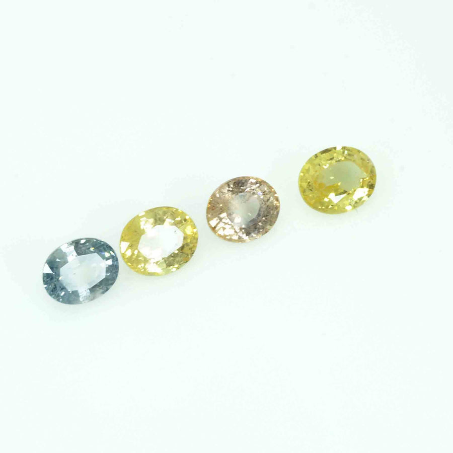 6x5 MM lot Natural Multi-Color Sapphire Loose Gemstone Oval Cut