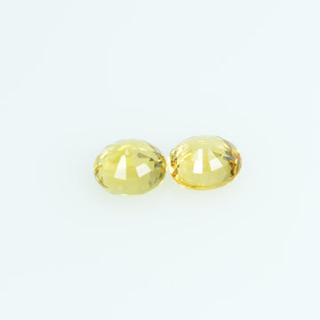 Natural Yellow Sapphire Loose Gemstone Pair  Round Cut