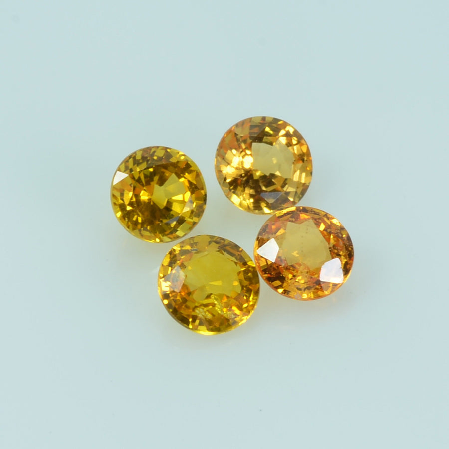 4.0 mm Natural Yellow Sapphire Loose Gemstone Round Cut