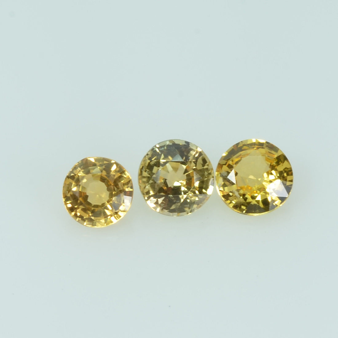 4.0 mm Lot Natural Yellow Sapphire Loose Gemstone Round Cut