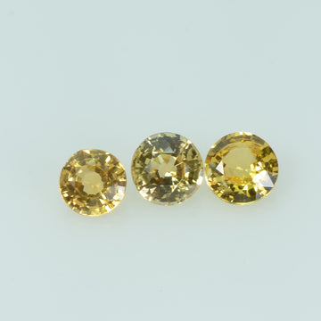 4.0 mm Lot Natural Yellow Sapphire Loose Gemstone Round Cut