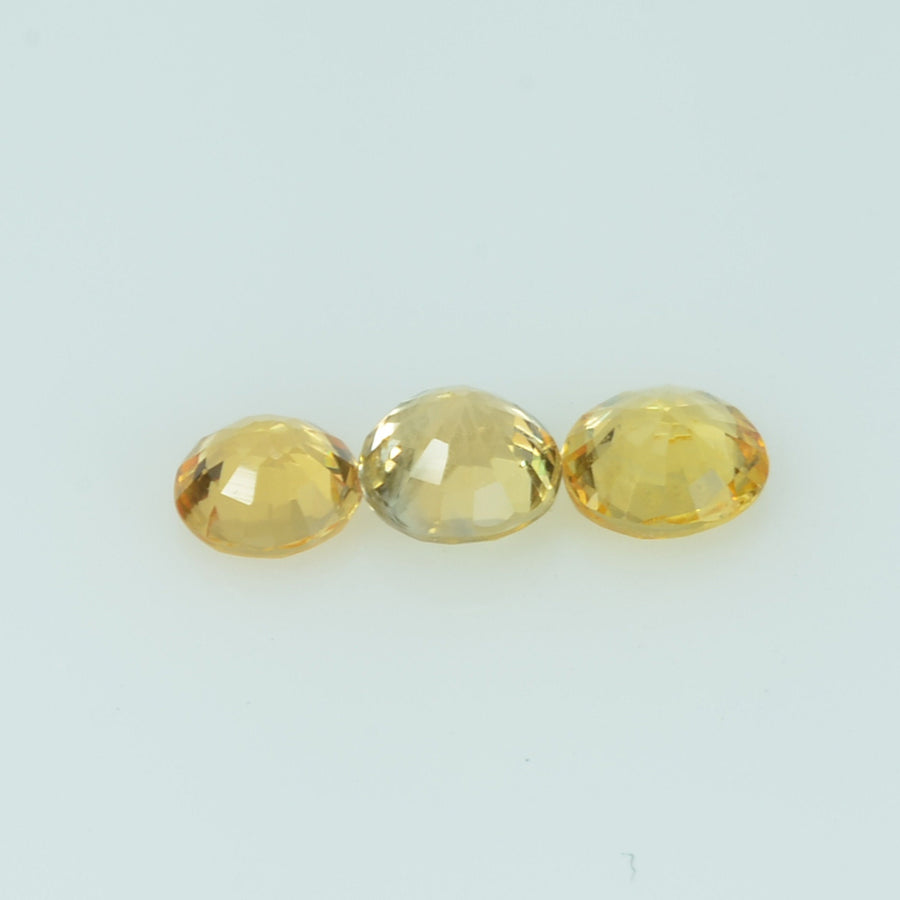 4.0 mm Lot Natural Yellow Sapphire Loose Gemstone Round Cut