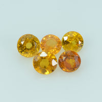 4.0 mm Lot Natural Yellow Sapphire Loose Gemstone Round Cut