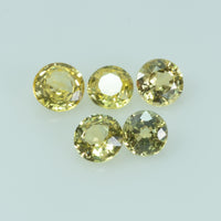 4.0 mm Lot Natural Yellow Sapphire Loose Gemstone Round Cut